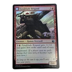 🎇Holographic Fangblade Brigand Magic: The Gathering Trading Card